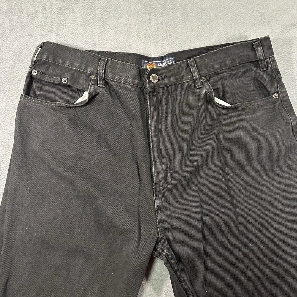 Y2K Route 66 Jeans Black Men’s 38x32 Cotton Regular Fit Straight Casual - Picture 4 of 8
